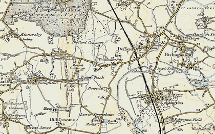 Old map of Bourne Bank in 1899-1901
