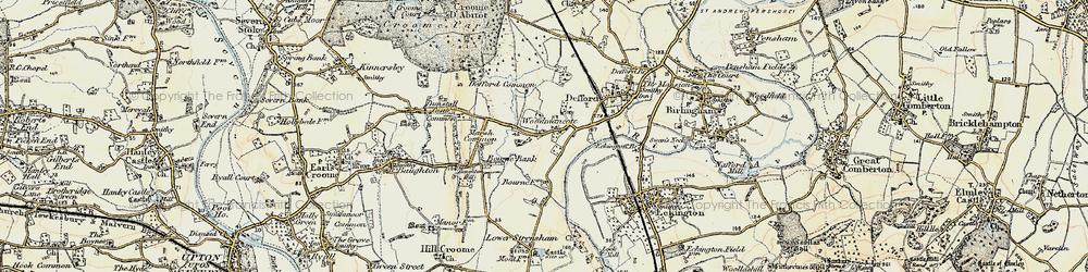 Old map of Baughton Hill in 1899-1901