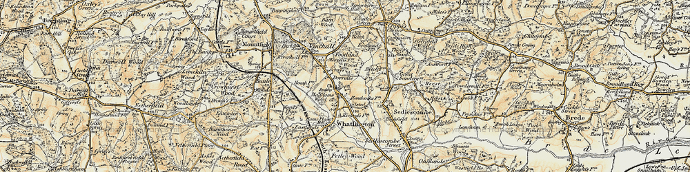 Old map of Great Sanders School in 1898