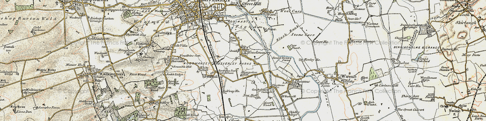 Old map of White Hall in 1903-1908