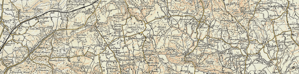 Old map of Woodmansgreen in 1897-1900