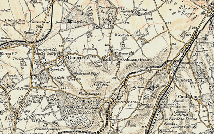 Old map of Woodmansterne in 1897-1909