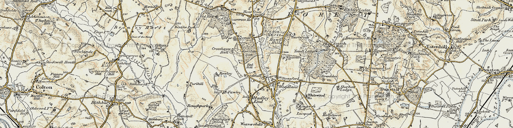 Old map of Woodmill in 1902