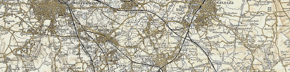 Old map of Woods Bank in 1902