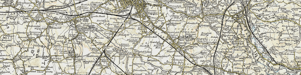 Old map of Woods Moor in 1903