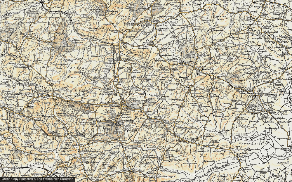 Old Map of Woodsden, 1898 in 1898