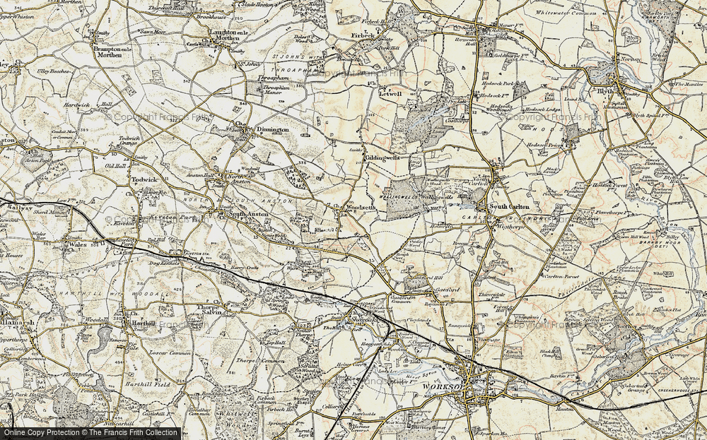 Old Map of Woodsetts, 1902-1903 in 1902-1903
