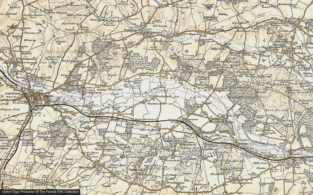 Old Map of Woodsford, 1899-1909 in 1899-1909