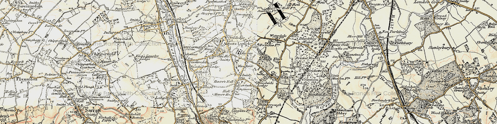 Old map of Woodside in 1897-1898