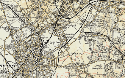 Old map of Woodside in 1897-1902