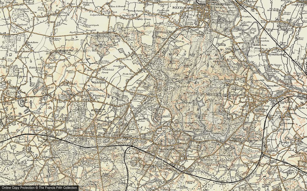 Old Map of Woodside, 1897-1909 in 1897-1909