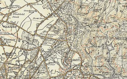 Old map of Woodside in 1897-1909