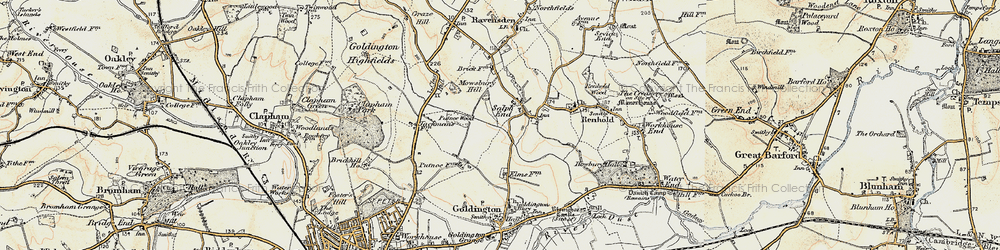 Old map of Woodside in 1898-1901