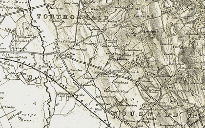 Old map of Linns Burn in 1901-1905