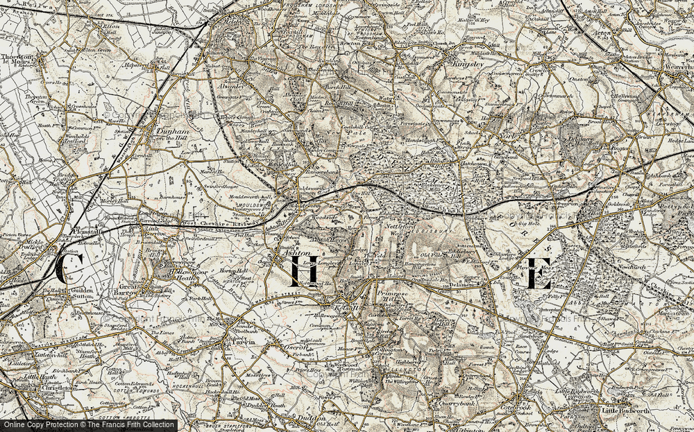 Old Map of Historic Map covering Brine's Brow in 1902-1903