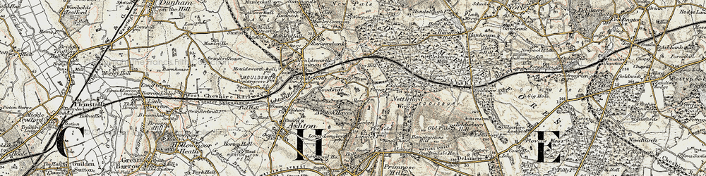 Old map of Woodside in 1902-1903