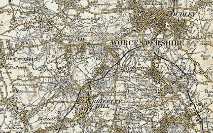 Old map of Woodside in 1902