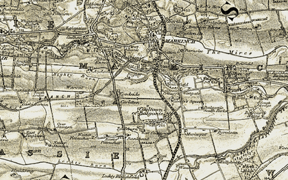 Old map of Woodside in 1903-1908