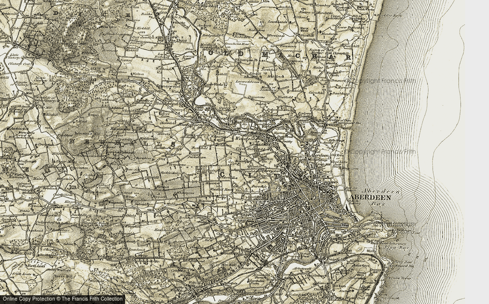 Old Map of Woodside, 1909 in 1909