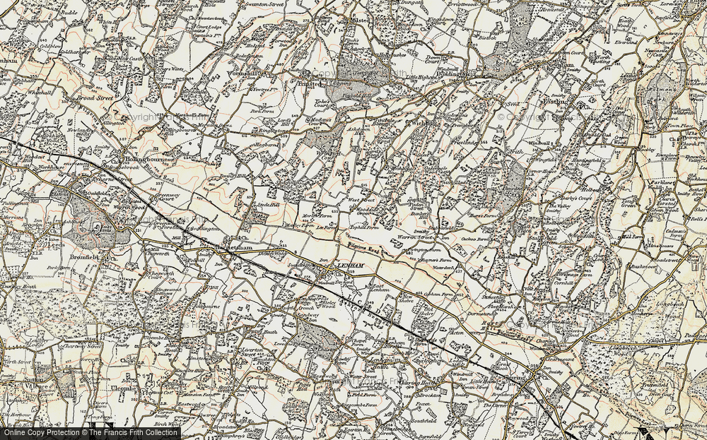 Old Map of Woodside Green, 1897-1898 in 1897-1898