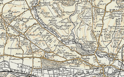Old map of Woodspeen in 1897-1900