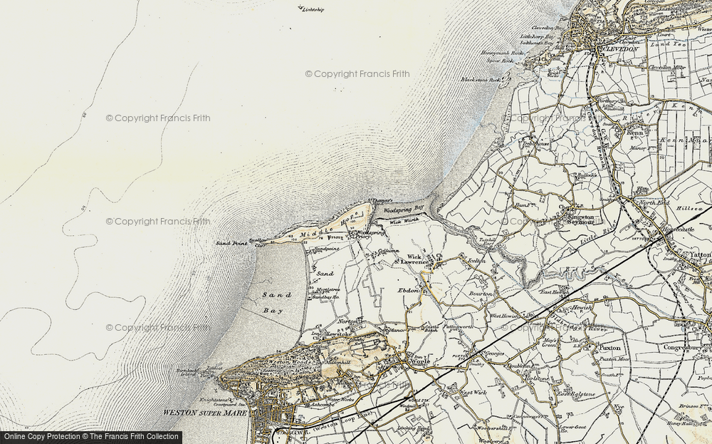 Old Map of Historic Map covering Wick Warth in 1899