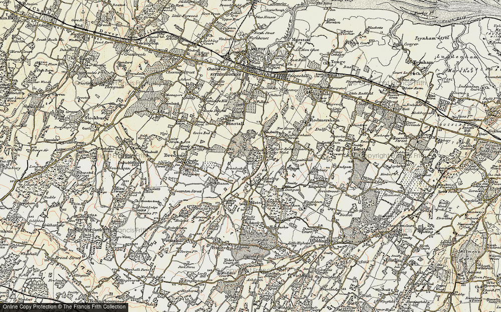 Old Map of Historic Map covering Broadoak in 1897-1898