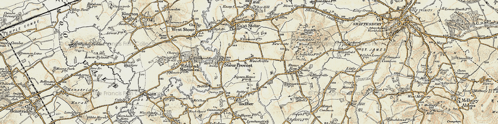 Old map of Woodville in 1897-1909