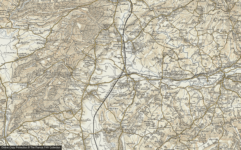 Old Map of Woofferton, 1901-1902 in 1901-1902