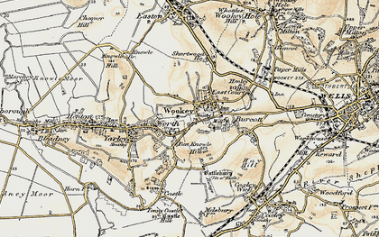 Old map of Wookey in 1899