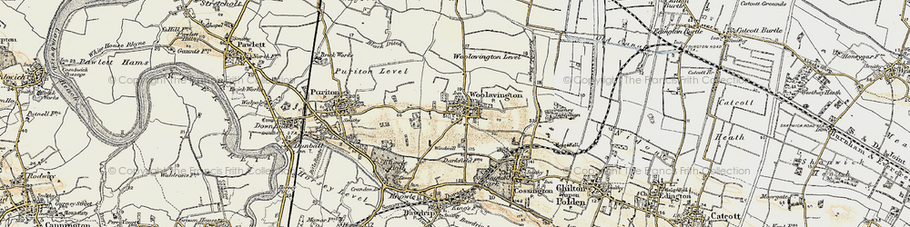 Old map of Woolavington in 1898-1900