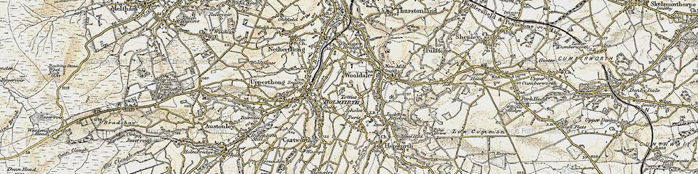 Old map of Wooldale in 1903