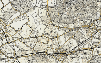 Old map of Woolfall Heath in 1902-1903