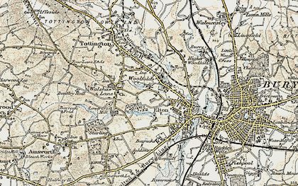 Old map of Woolfold in 1903