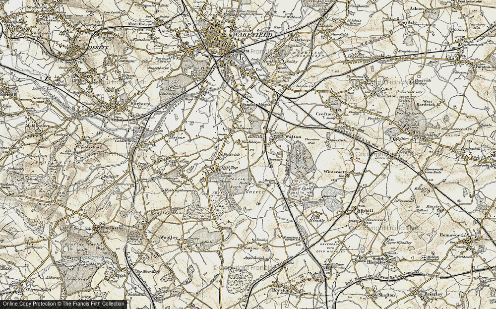 Old Map of Woolgreaves, 1903 in 1903