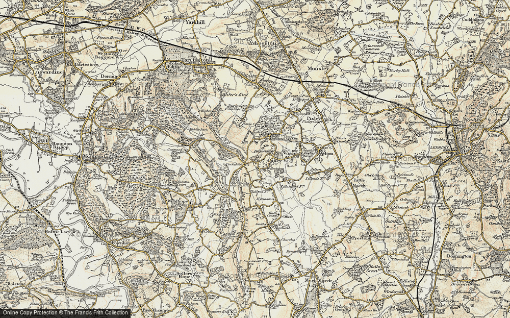 Old Map of Woolhope Cockshoot, 1899-1901 in 1899-1901