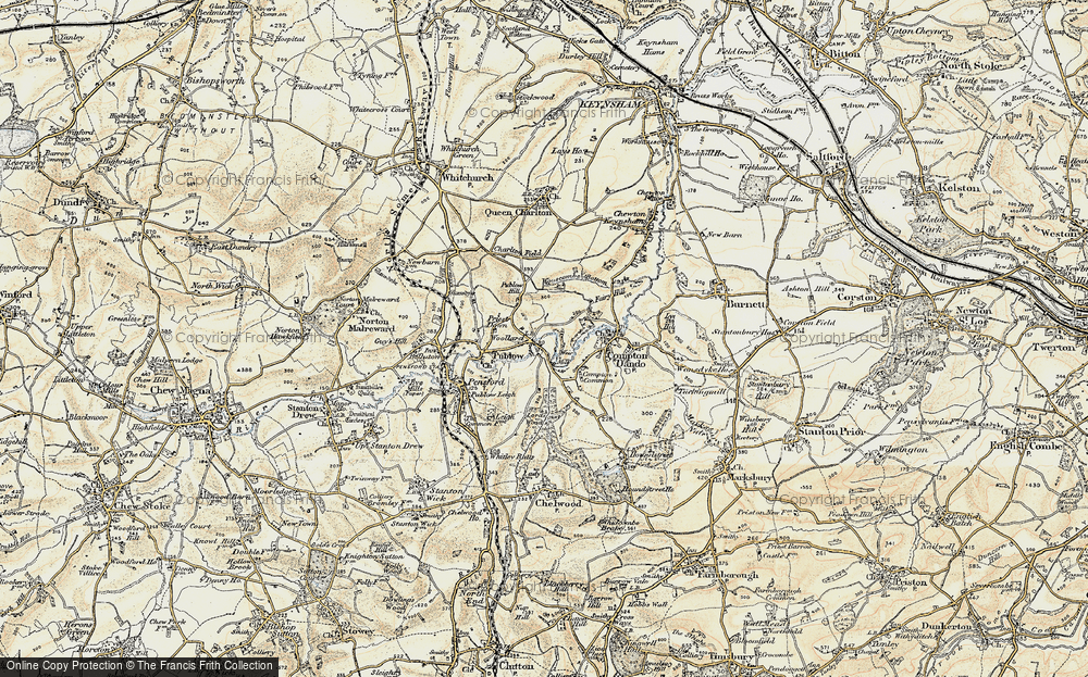 Old Map of Woollard, 1899 in 1899
