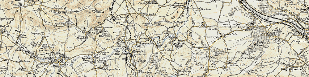 Old map of Woollard in 1899