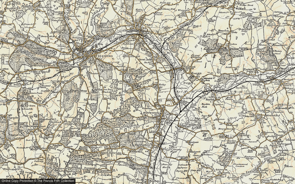 Old Map of Woollensbrook, 1898 in 1898