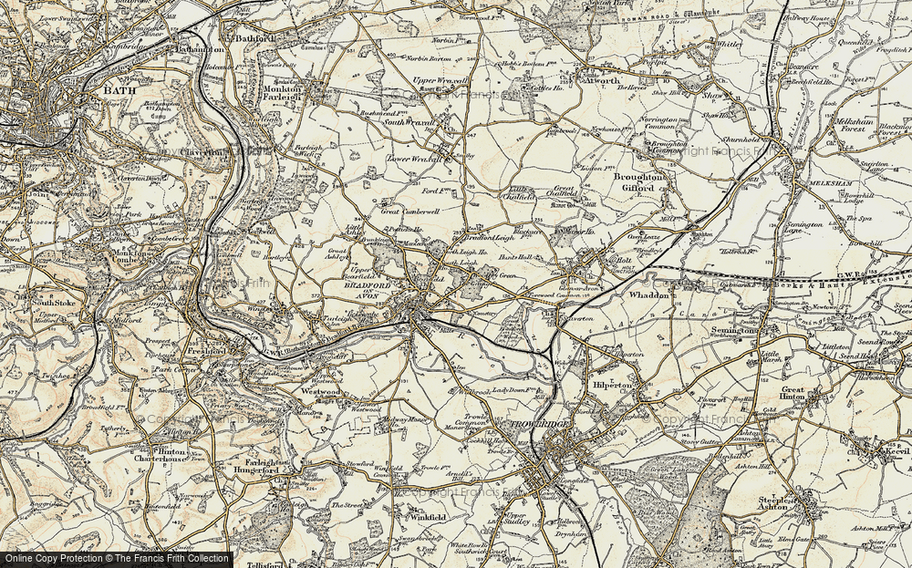 Old Map of Woolley, 1898-1899 in 1898-1899
