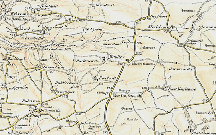 Old map of Woolley in 1900