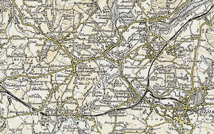 Old map of Woolley Bridge in 1903