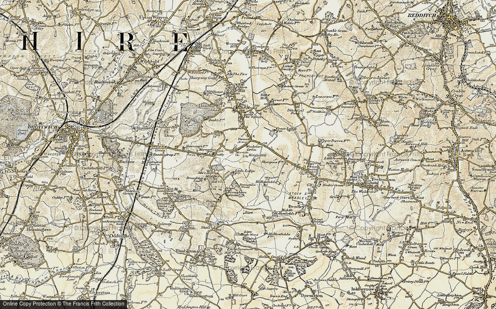 Old Map of Historic Map covering Broughton Wood in 1899-1902