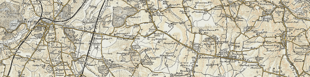 Old map of Broughton Wood in 1899-1902