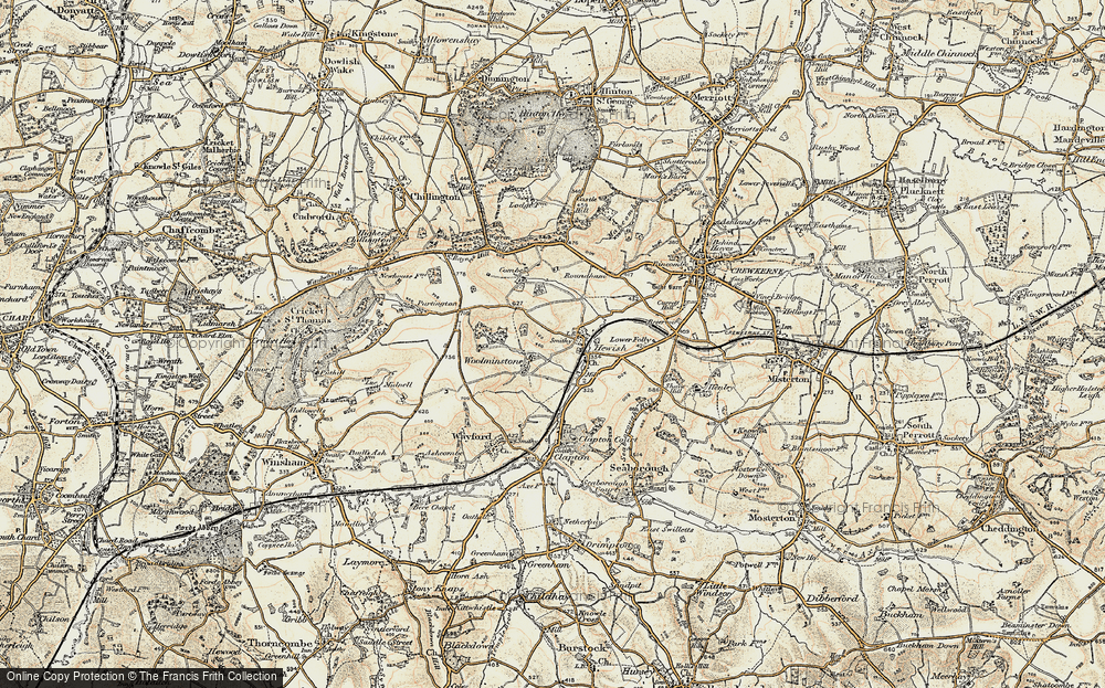 Old Map of Woolminstone, 1898-1899 in 1898-1899