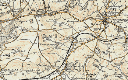 Old map of Woolminstone in 1898-1899