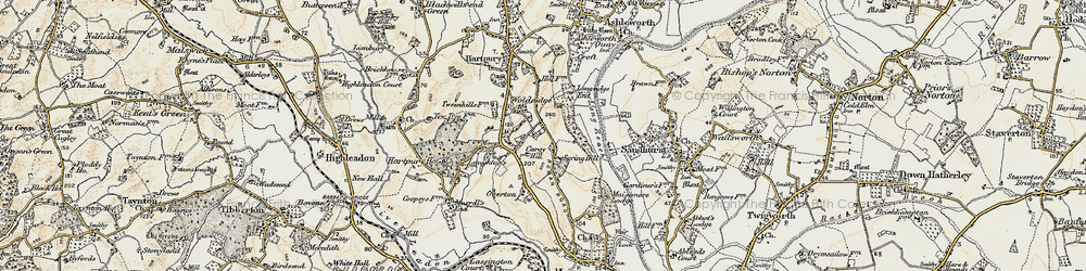 Old map of Woolridge in 1898-1900