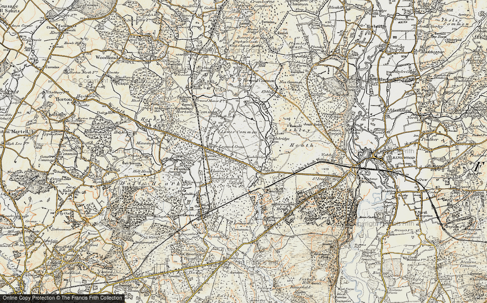 Old Map of Woolsbridge, 1897-1909 in 1897-1909