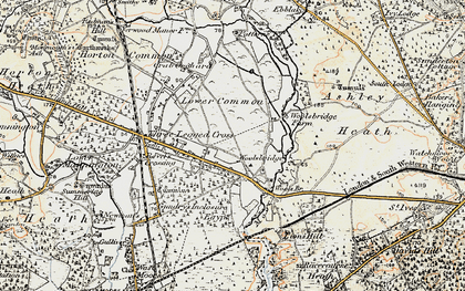 Old map of Woolsbridge in 1897-1909
