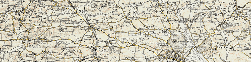 Old map of Woolsgrove in 1899-1900